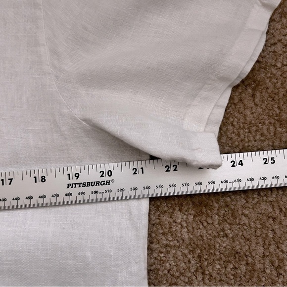 Terri Millennio Linen White Short Sleeve Top - Picture 6 of 7